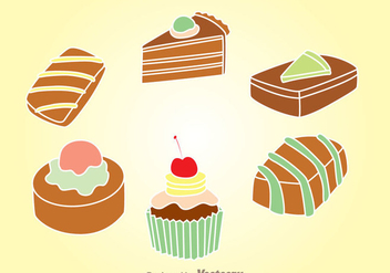 Choco Cake Set - vector gratuit #342293 