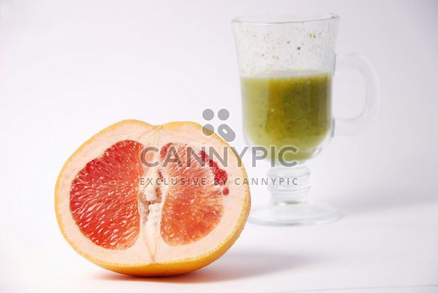 Kiwi and citrus fresh juice in two glasses - Free image #342523