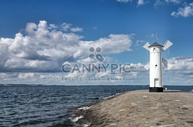 White windmill in Swinoujscie in Baltic sea - бесплатный image #344043