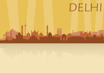 Delhi Skyline - Kostenloses vector #345313