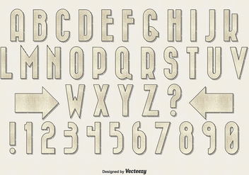 Retro Vintage Style Alphabet Set - vector #345713 gratis