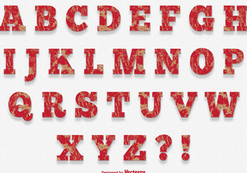 Scratched Paint Style Alphabet - vector gratuit #346413 