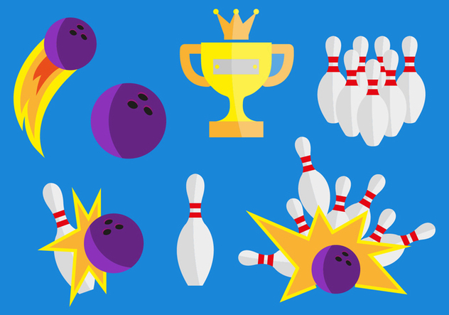 Bowling Vector Illustrations - бесплатный vector #346643