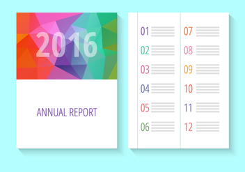 Annual Report Design - Free vector #347043