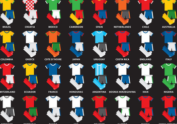 International Soccer Kits - бесплатный vector #347443
