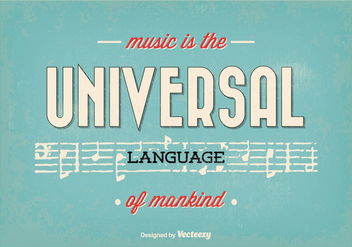 Typographic Music Quote Poster - бесплатный vector #348753