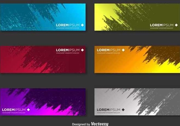 Grunge Banners Background Vectors - Free vector #349073
