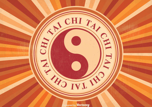 Retro Tai Chi Vector Illustration - vector gratuit #349703 