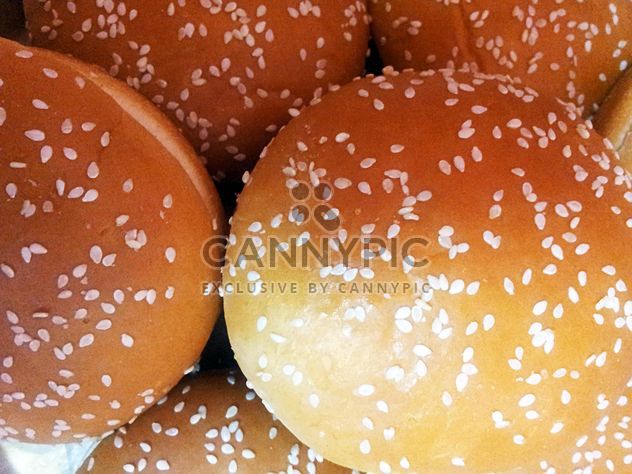 bun with sesame hamburger, fast food, bread - бесплатный image #350253