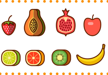 Fruit Icons - vector #350373 gratis