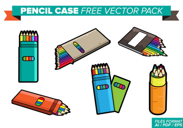 Pencil Case Free Vector Pack - Kostenloses vector #358063