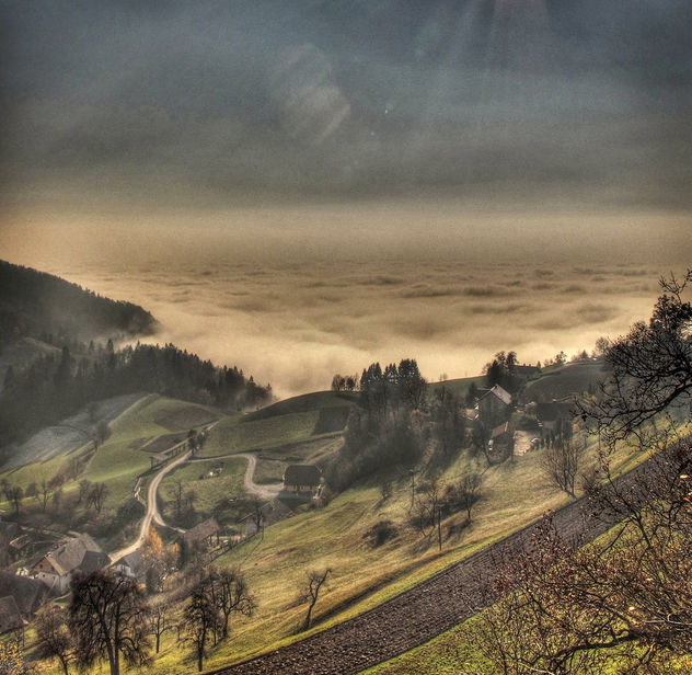 Valley of fog - Free image #358743