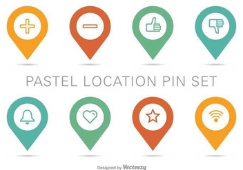 Location Map Pin Vector Set - vector gratuit #359943 