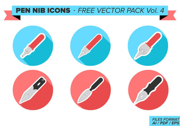 Pen Nib Icons Free Vector Pack Vol. 4 - vector #360223 gratis