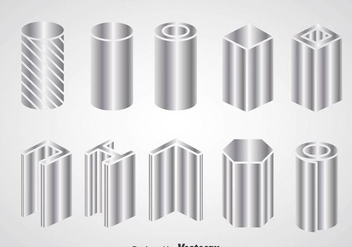 Steel Beam Construction Icons - Free vector #361283