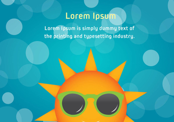 Sun with Sunglasses Background Vector - Kostenloses vector #361913