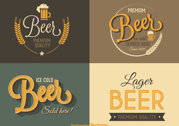 Free Retro Beer Vector Labels - бесплатный vector #363553
