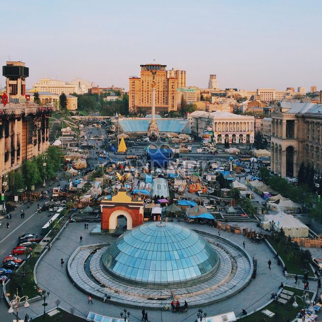 Aerial view of Maidan Nezalezhnosti, Kyiv, Ukraine. Independence square - image gratuit #363713 