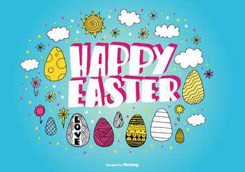 Hand Drawn Easter Egg Vectors - vector gratuit #363993 