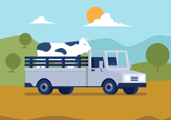 Vector Farm Truck - vector gratuit #364153 