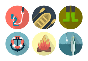 Vector Fishing Icons - Free vector #364843