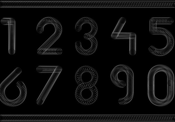 Free Slinky Number Font Vector - Free vector #365143