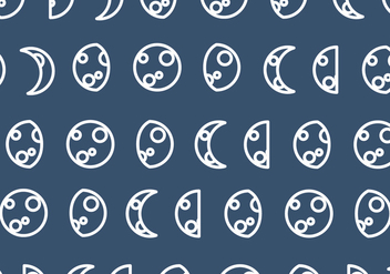 Moon Phase Pattern Vector - Free vector #367553