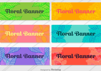 Floral Banners Vector Set - Kostenloses vector #367983