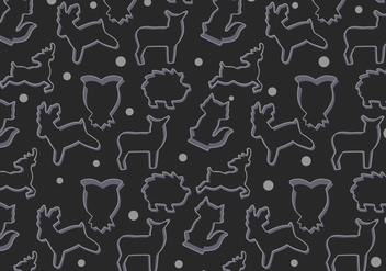 Animal Cookie Cutter Pattern Vector - Free vector #368423