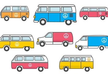Free Hippie Bus Vector - Kostenloses vector #368753