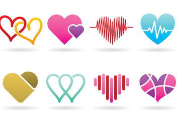 Heart Logos - vector gratuit #369693 