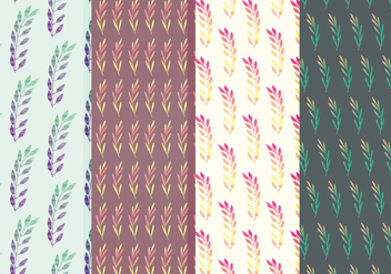 Colorful Branches Vector Pattern Set - Free vector #370003