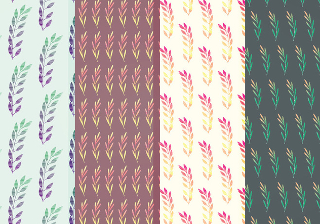 Colorful Branches Vector Pattern Set - Kostenloses vector #370003