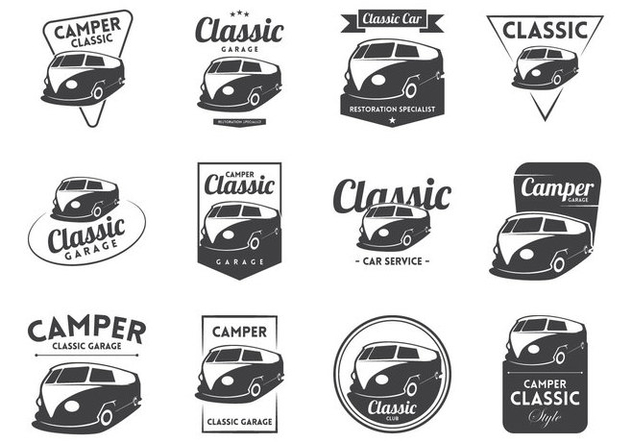VW Camper Vintage Logo Vector Free 