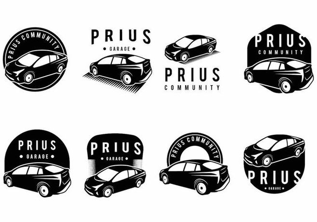 Prius Badge Set - vector gratuit #372453 