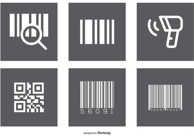 Assorted Barcode Icon Set - Kostenloses vector #373903