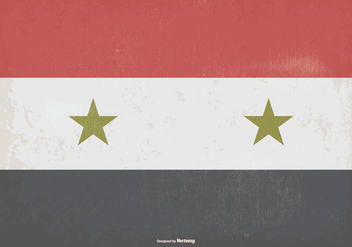 Vintage Flag of Siria - Kostenloses vector #374463