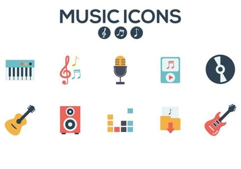 Free Music Icons Vector - vector #374753 gratis