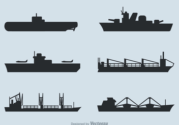 Free Ships Silhouettes Vector Set - Free vector #374823