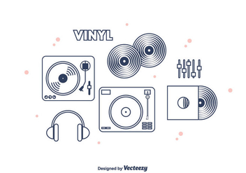 Vinyl Vector Icons - vector #375453 gratis