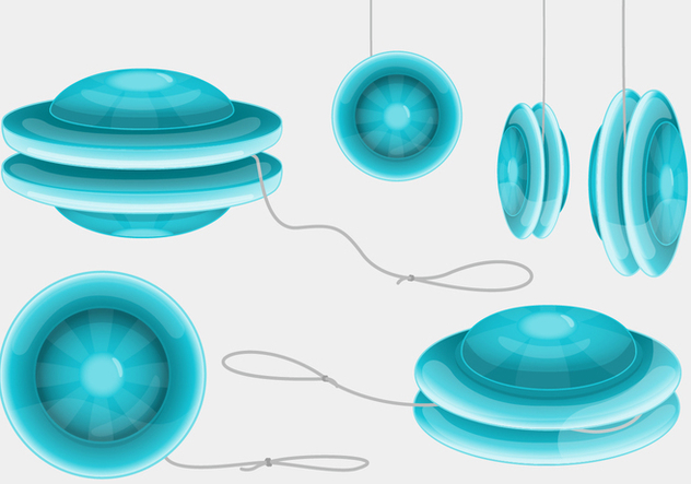 Blue Rounded Yoyo - Free vector #376833