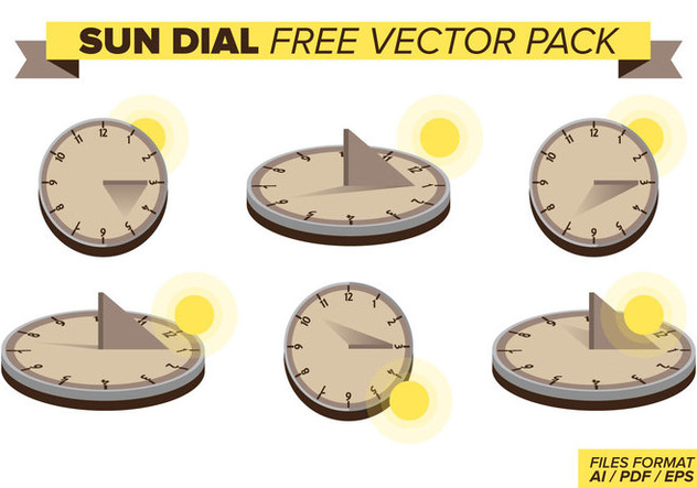 Sun Dial Free Vector Pack - vector gratuit #377153 