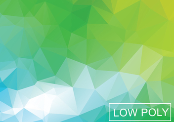 Green Geometric Low Poly Style Illustration Vector - Free vector #377823