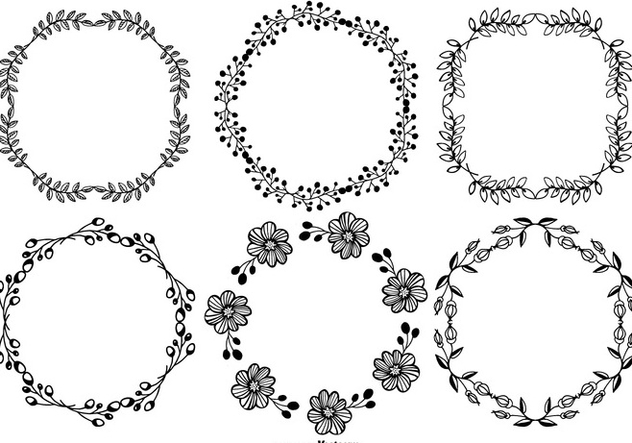 Hand Drawn Style Frames Set - Kostenloses vector #378183