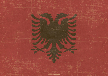 Grunge Style Flag of Albania - Free vector #379723