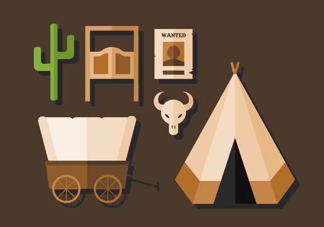 Vector Cowboy and Wild West Pack - Kostenloses vector #380383