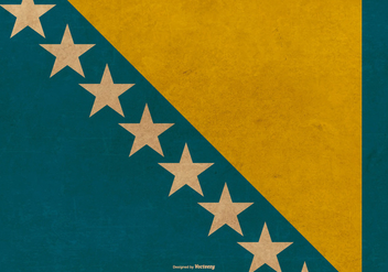 Grunge Flag of Bosnia - vector gratuit #381323 