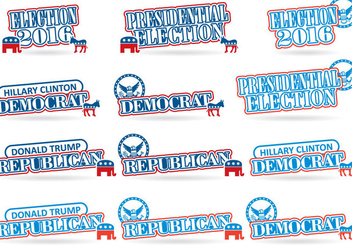 Election 2016 Titles - Free vector #382233