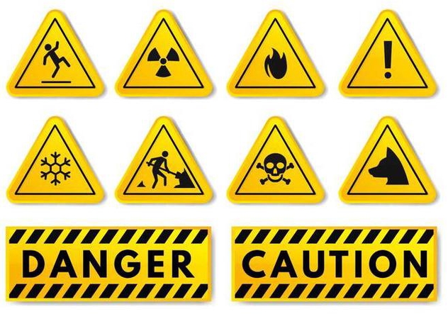 Free Warning and Caution Sign Vector - Free vector #383603