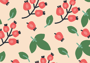 Organic Rosehip Pattern - Free vector #383783